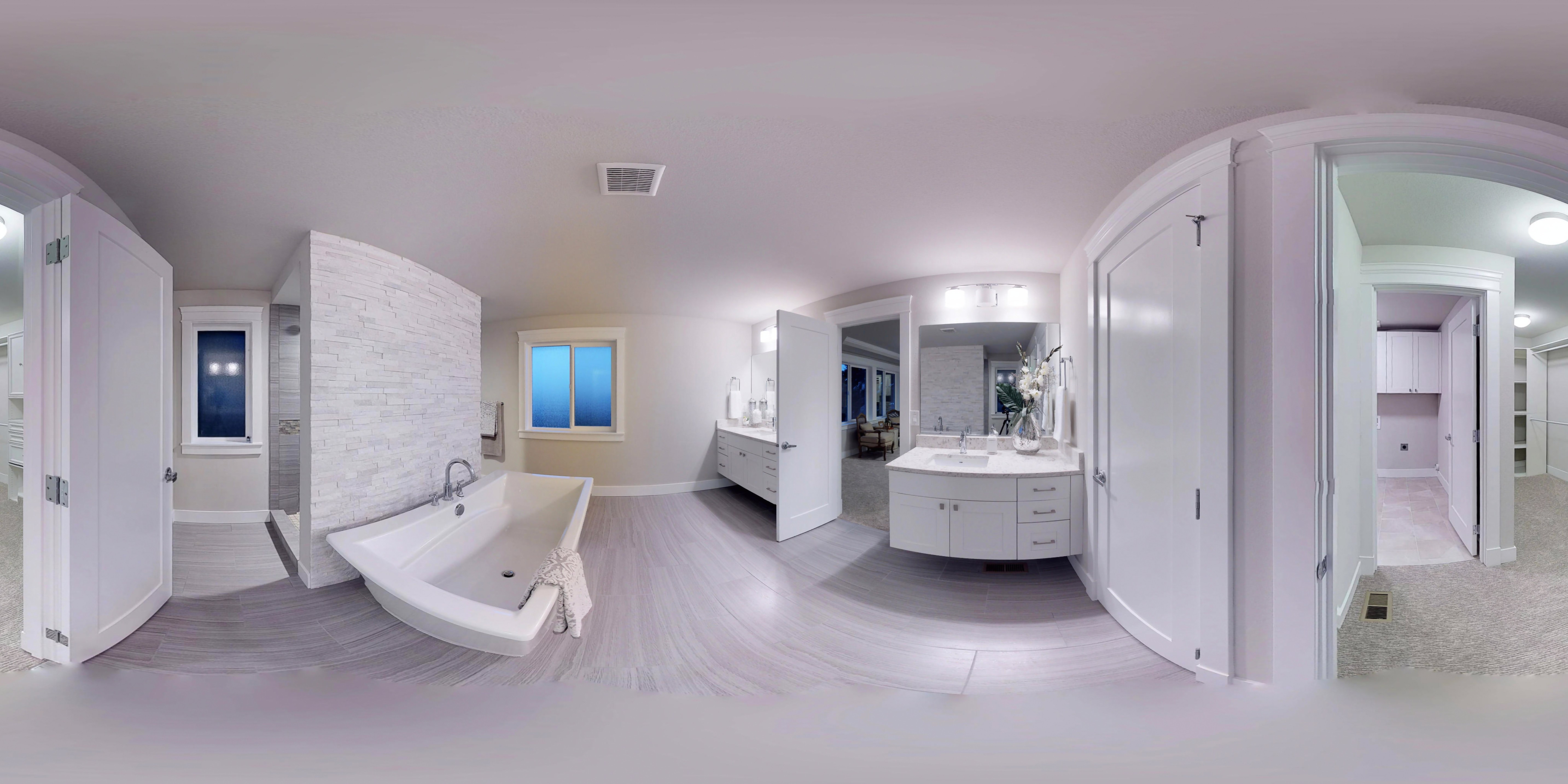 Contemporary Grey & White Bathroom Interior
